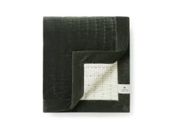 Easy Squish Velvet Quilt In Forest Green Velvet