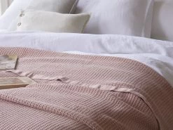 Waffle Throw In Pottery Pink -furniture 538527 waffle throw in potter pink close