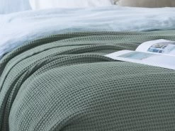 Waffle Throw In Sage -furniture 538536 waffle throw sage 1