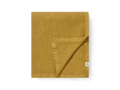 Waffle Throw In Ochre