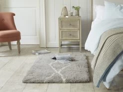 Small Casbah In White -furniture 538829 casbah handmade woven bedside rug in ash grey