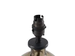 Oval Puddle Table Lamp In Warm Smoke -furniture 542674 puddle glass lamp large bulb detail