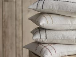 Weavey Check Scatter Cushion In Forest Green -furniture 542949 weavey stripe scatter range d 001 web