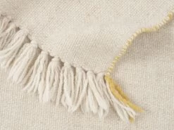 Slubby Knit Throw In Ochre -furniture 543716 contrast edge blanket ochre 026