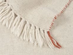 Slubby Knit Throw In Burnt Orange -furniture 543719 contrast edge blanket terracotta 021