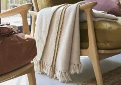 Slubby Knit Throw In Burnt Orange -furniture 543723 contrast edge throw 9641 cropped 1