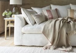 Slubby Knit Throw In Burnt Orange -furniture 543724 contrast edge throw 11088 cropped web 1