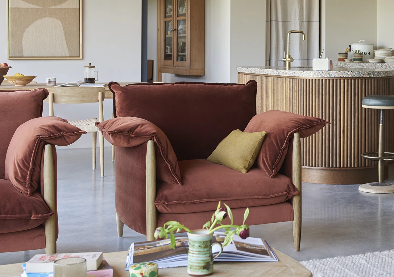 Shindig Armchair In Thatch House Fabric 1 Shindig Armchair In Thatch House Fabric