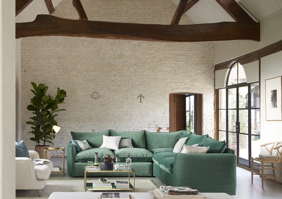 Pillow Nap Modular Corner Sofa Bed Large Left Hand In Thatch House Fabric 1 Pillow Nap Modular Corner Sofa Bed Large Left Hand In Thatch House Fabric