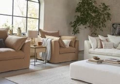 Sloafer Armchair In Butler Sink Clever Vintage Linen