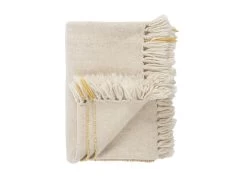 Slubby Knit Throw In Ochre