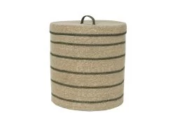 Wovens Laundry Basket In Forest Green -furniture 544573 laundry basket green 020