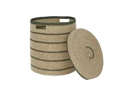 Wovens Laundry Basket In Forest Green -furniture 544574 laundry basket green 022