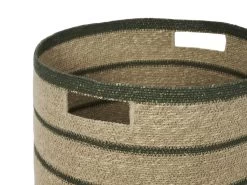 Wovens Laundry Basket In Forest Green -furniture 544575 laundry basket green 026