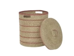 Wovens Laundry Basket In Rusted Rose