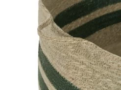 Wovens Large Oval Basket In Forest Green -furniture 544601 log basket green 013