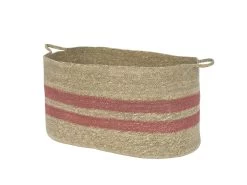 Wovens Large Oval Basket In Rusted Rose