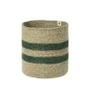 Wovens Medium Round Basket In Forest Green