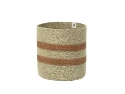 Wovens Medium Round Basket In Dried Clay