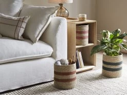 Wovens Medium Round Basket In Forest Green -furniture 544639 wovens medium baskets range 132 web