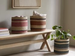 Wovens Large Round Basket In Forest Green -furniture 544669 wovens large baskets range 026 web 1