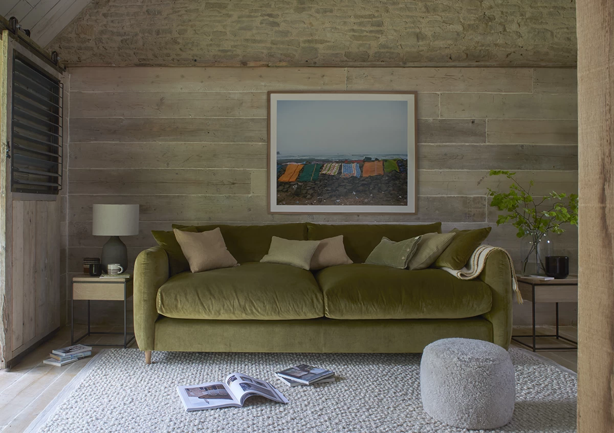 Squishmeister Sofa Bed Medium In Thatch House Fabric 1 Squishmeister Sofa Bed Medium In Thatch House Fabric