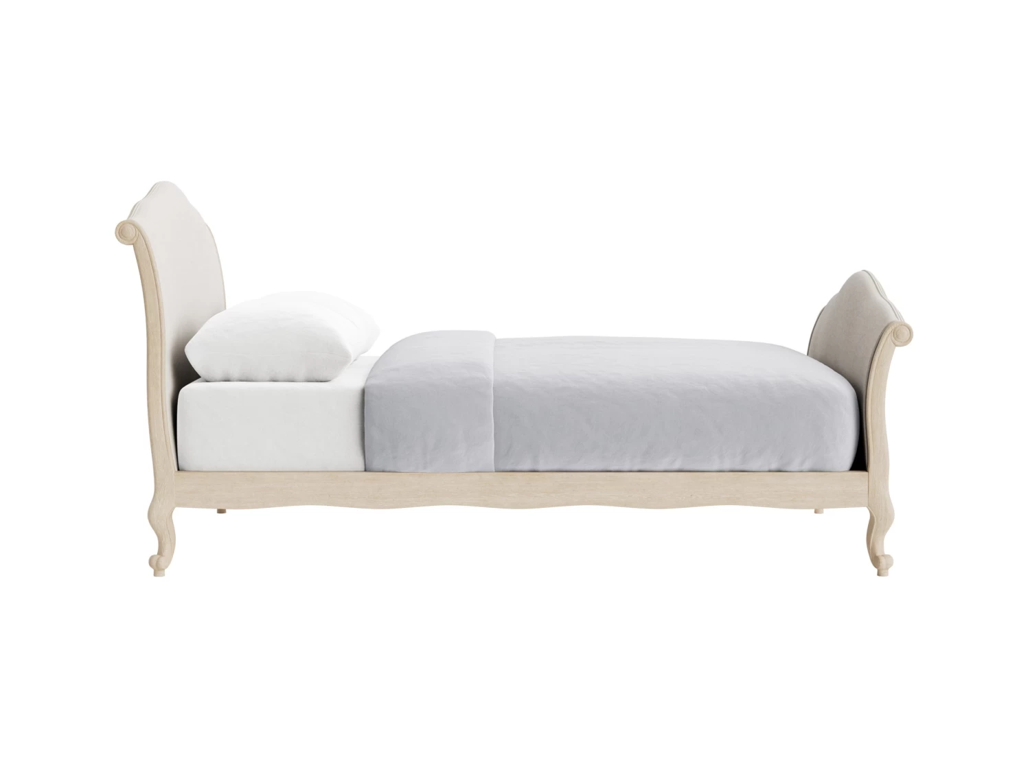 Kingsize Antoinette Bed In Natural Cotton Linen Mix 2 Kingsize Antoinette Bed In Natural Cotton Linen Mix - Image 2