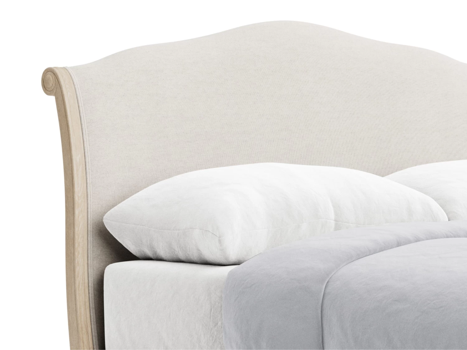 Kingsize Antoinette Bed In Natural Cotton Linen Mix 4 Kingsize Antoinette Bed In Natural Cotton Linen Mix - Image 4