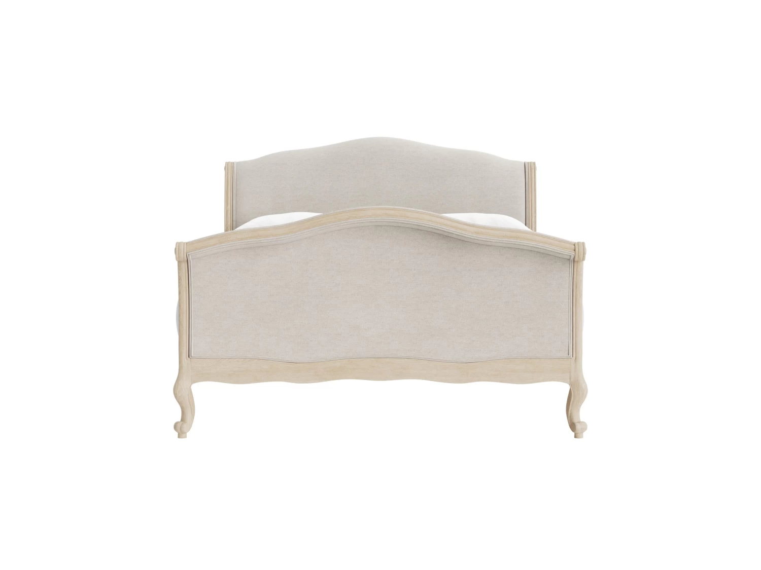 Kingsize Antoinette Bed In Natural Cotton Linen Mix 1 Kingsize Antoinette Bed In Natural Cotton Linen Mix