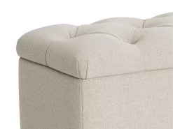 Button Top Ottoman Storage Bench In Thatch House Fabric -furniture button top ottoman storage bench 2
