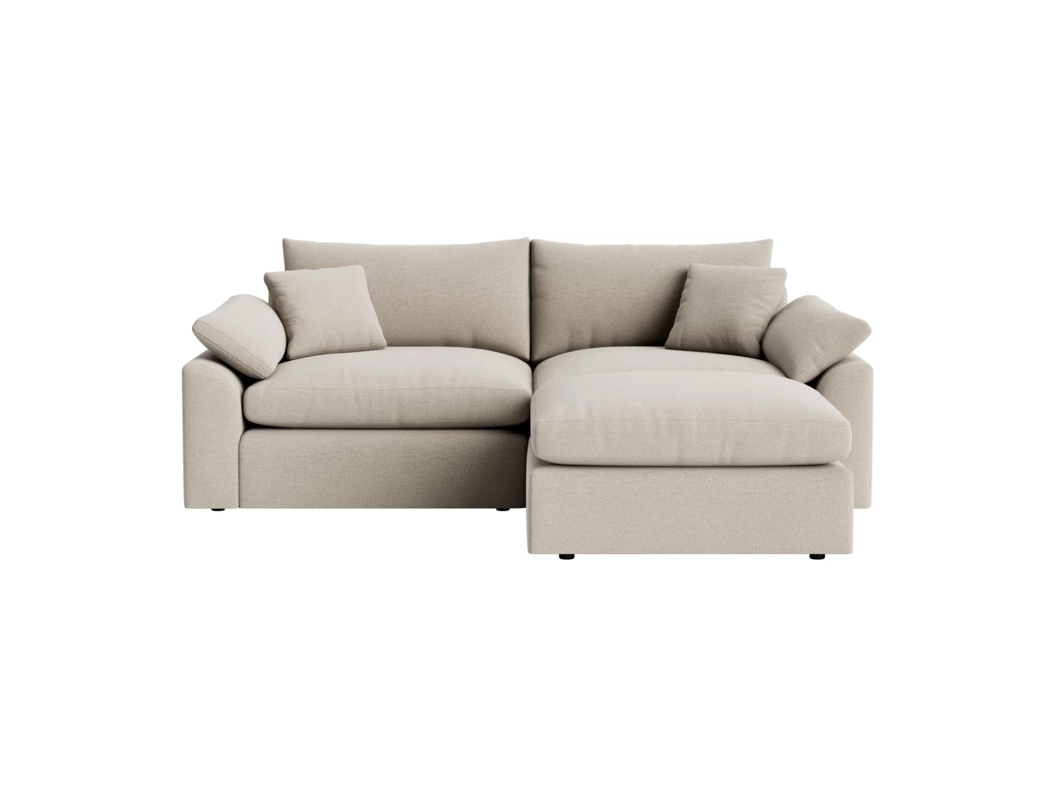 Medium Right Hand Chaise Cuddlemuffin Modular Chaise Sofa In Thatch House Fabric 4 Medium Right Hand Chaise Cuddlemuffin Modular Chaise Sofa In Thatch House Fabric - Image 4