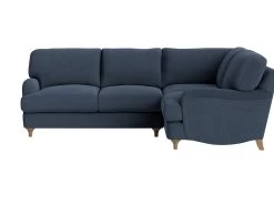 Large Right Hand Corner Jonesy Corner Sofa In Bonfire Night Clever Laundered Linen