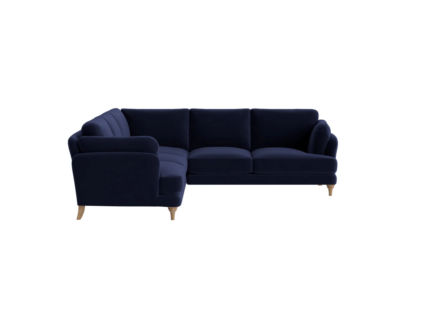 Even Sided Smithy Corner Sofa In Pen Nib Blue Clever Velvet 2 Even Sided Smithy Corner Sofa In Pen Nib Blue Clever Velvet - Image 2