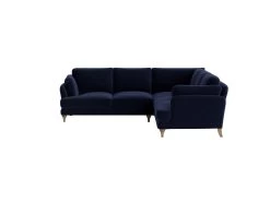 Even Sided Smithy Corner Sofa In Pen Nib Blue Clever Velvet