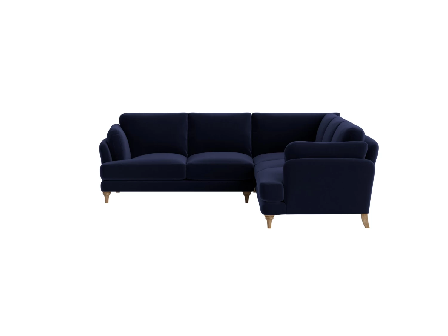 Even Sided Smithy Corner Sofa In Pen Nib Blue Clever Velvet 1 Even Sided Smithy Corner Sofa In Pen Nib Blue Clever Velvet