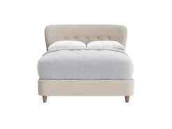 Double Smoke Bed In Thatch House Fabric -furniture smoke upholstered bed