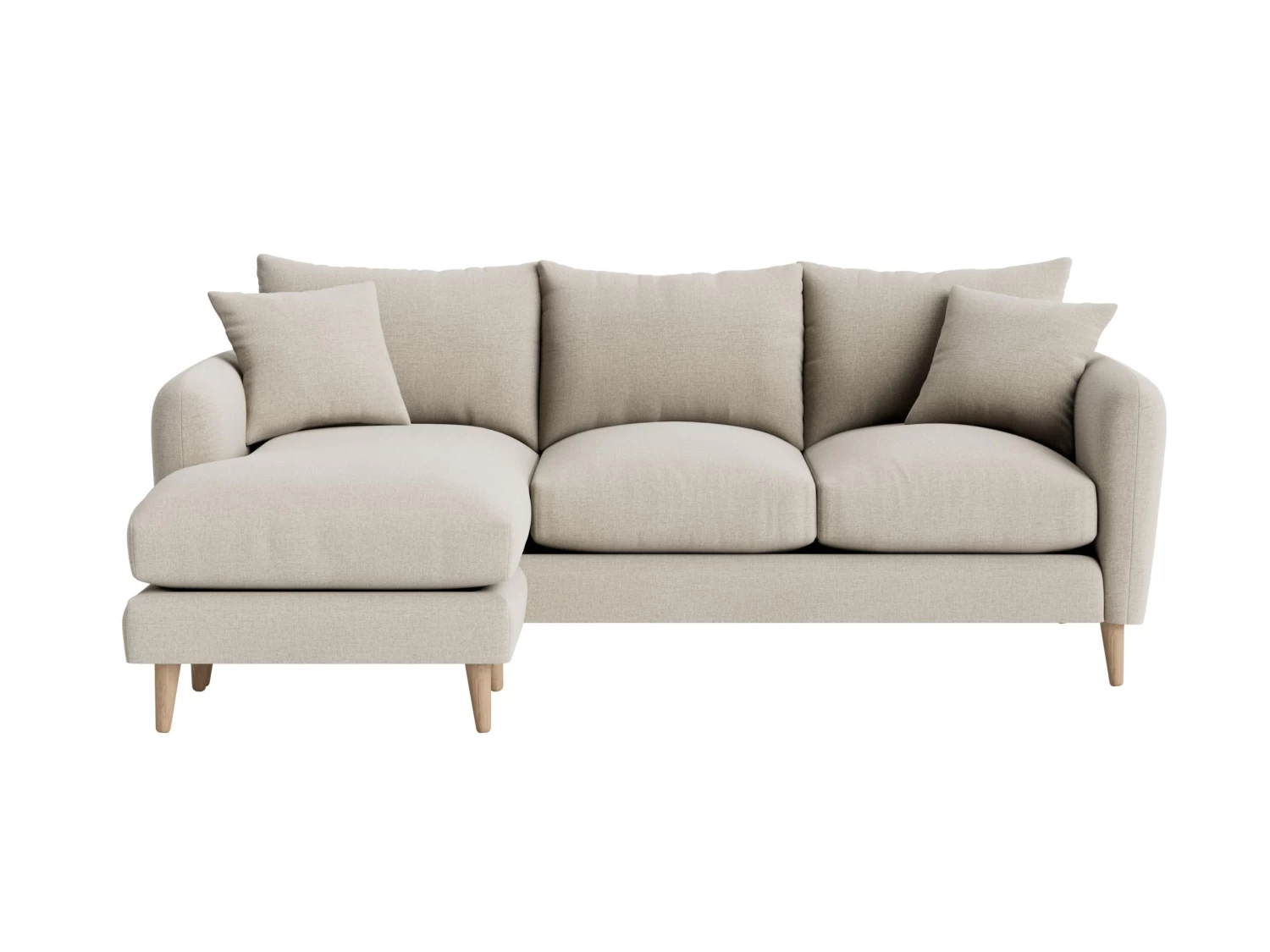 Large Left Hand Chaise Squishmeister Chaise Sofa In Thatch House Fabric 4 Large Left Hand Chaise Squishmeister Chaise Sofa In Thatch House Fabric - Image 4