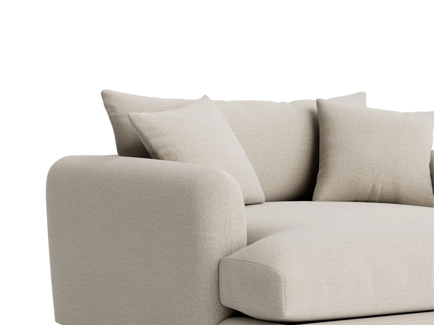 Squishmeister Love Seat Chaise In Thatch House Fabric 5 Squishmeister Love Seat Chaise In Thatch House Fabric - Image 5