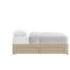 Kingsize Tight Space Storage Bed In Drenched Dog Brushed Cotton